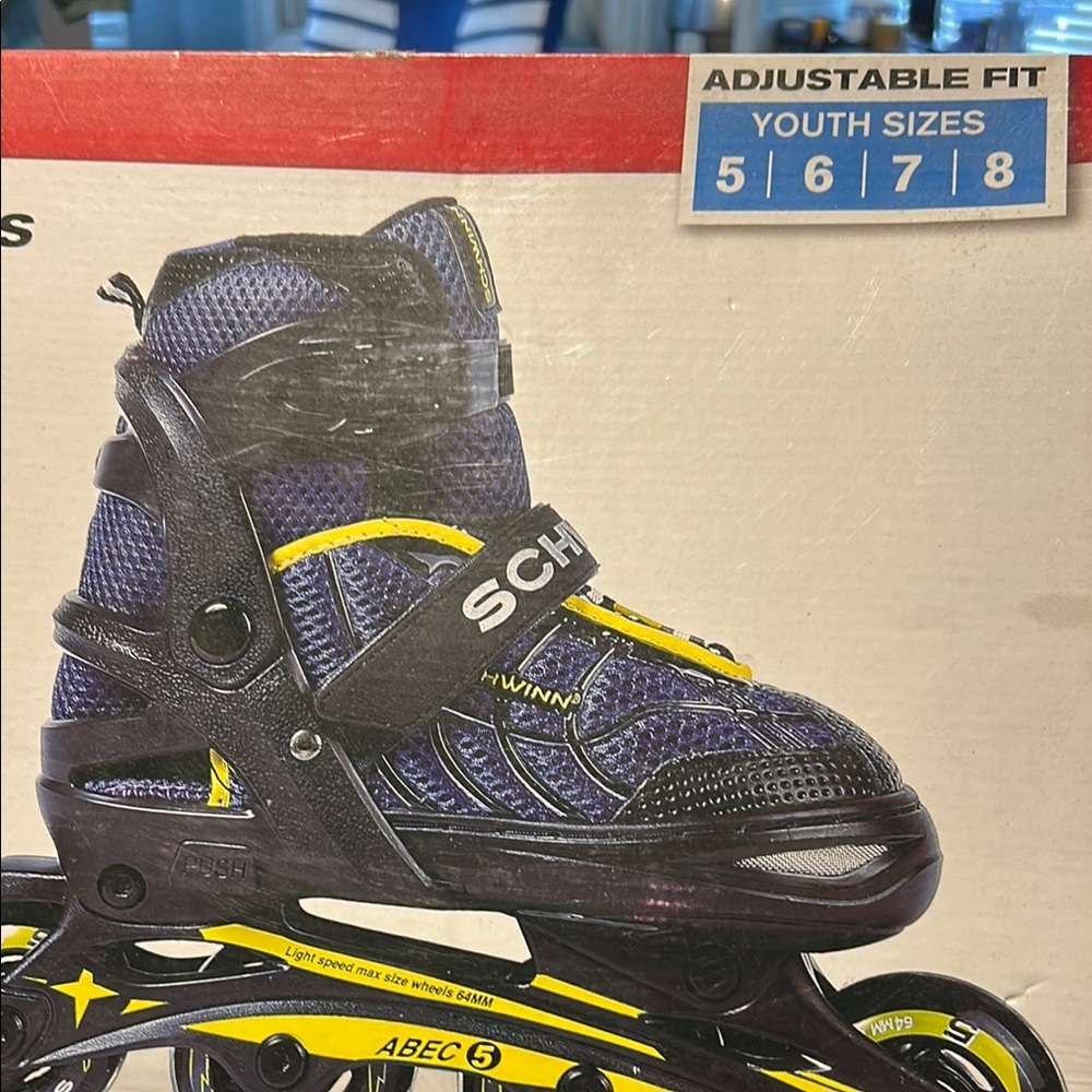Schwinn Youth Adjustable Inline Skates - Blue and Yellow